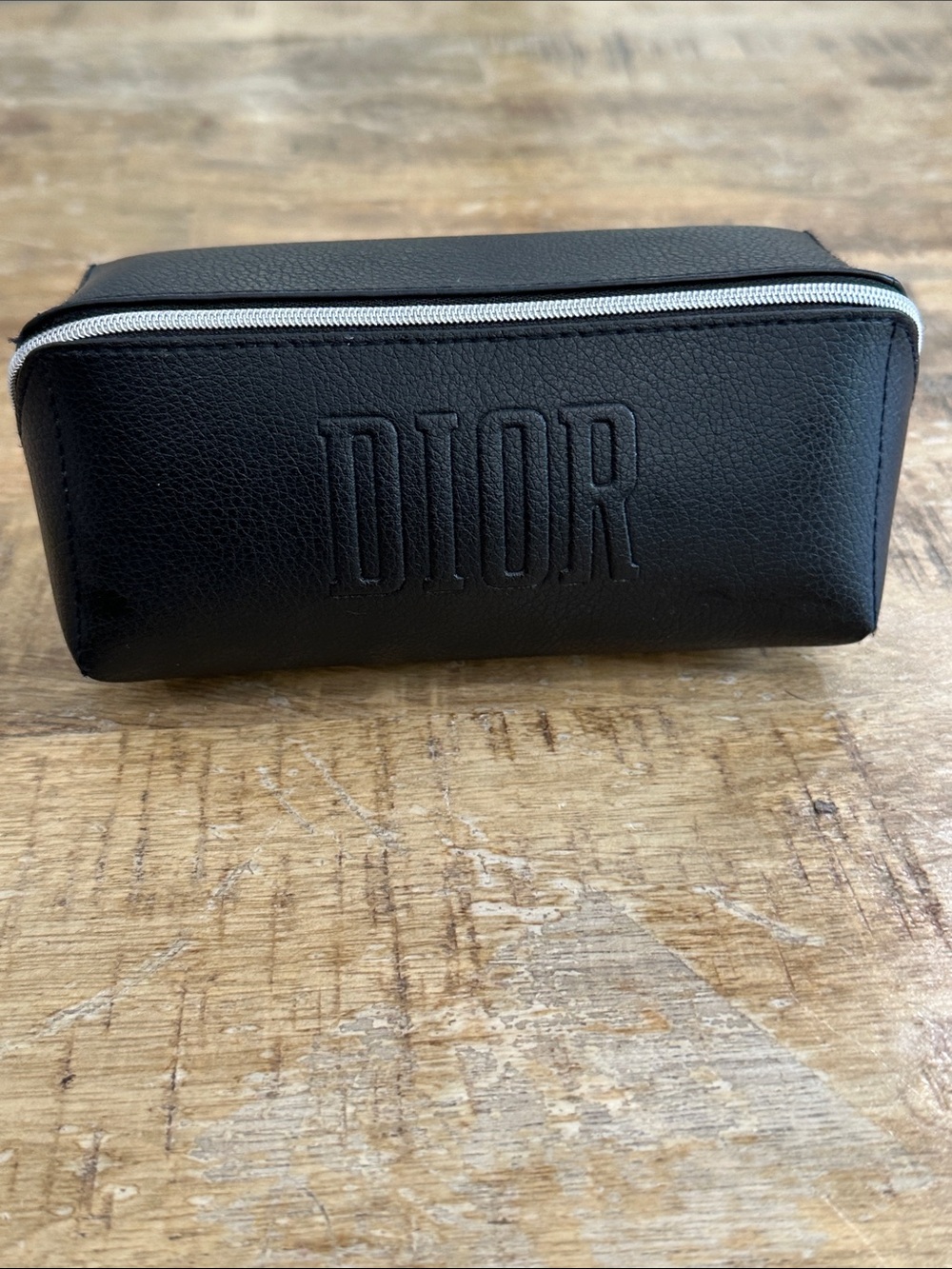Dior Black Zip-Top Toiletry Pouch